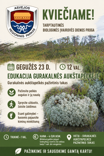 Edukacija Gurakalnės aukštapelkėje