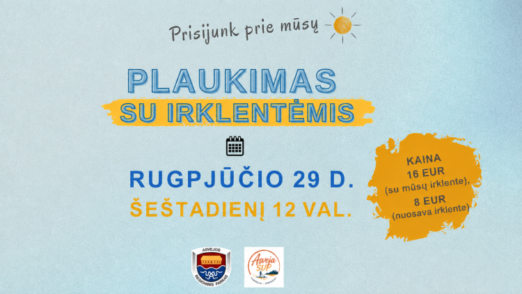 Plaukimas su irklentėmis Asvejos ežeru!