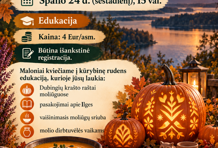 Rudens edukacija „Asvejos raštai moliūguose“!